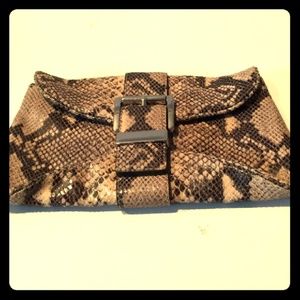 Michael kors snakeskin purse clutch